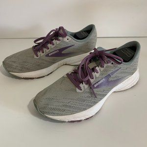 Brooks Launch Gray Purple Blue Womans size 7.5 Running Shoes